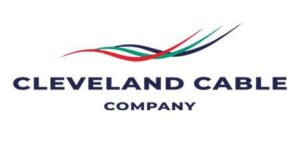 Cleveland Cable Company logo featuring four curved, overlapping lines in red, blue, green, and black above the bold navy blue text 