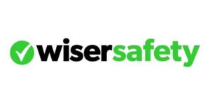 Wiser Safety logo with the word 'wiser' in black and 'safety' in green, preceded by a green circle containing a white checkmark.